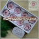 size 4-5 cm popular natural preserved rose head with pink color packed with boxes from Chinese flower factory